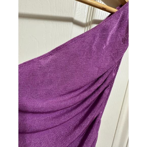 Lioness The goddess mini ruched purple one shoulder dress size 0 NEW - Picture 6 of 7